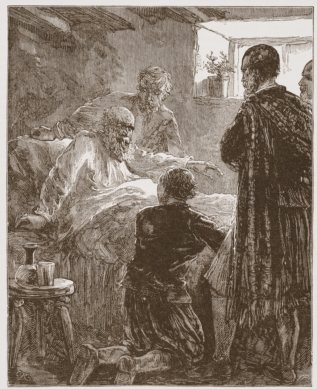 The Old Covenanters Last Sermon, illustration fra The History of Protestantism af James Aitken Wylie (1808-1890), pub. 1878 af English School