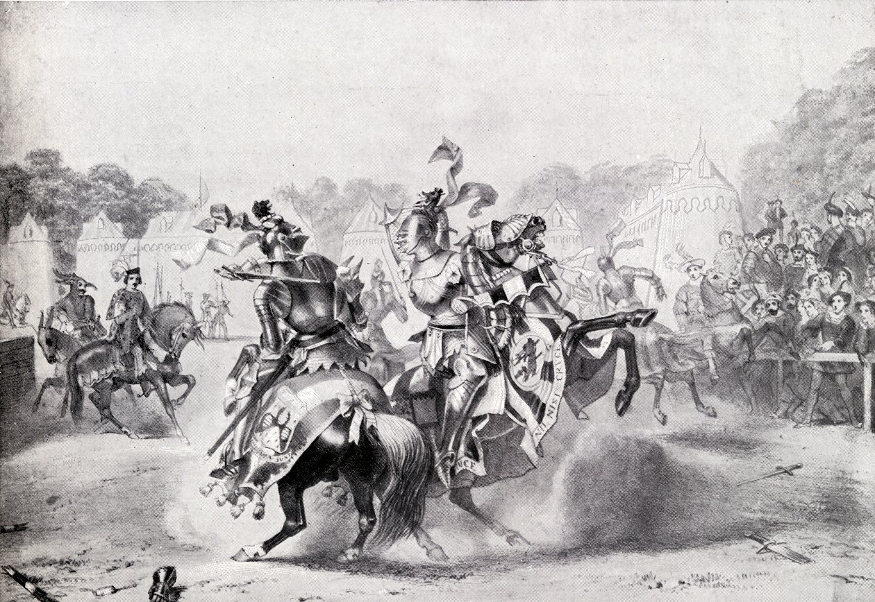 Den eneste turnering i dronning Victorias regeringstid, illustration fra 