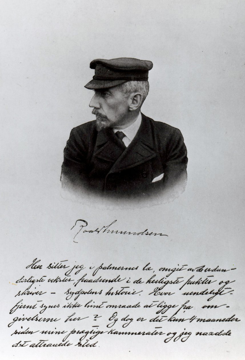 Åbningssiden til Roald Amundsens manuskript af English School