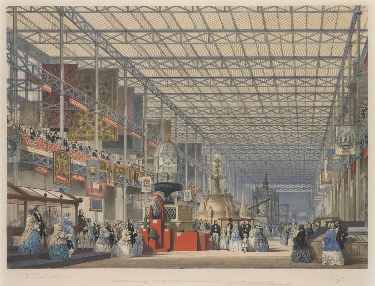 Åbningen af den store udstilling - The British Nave, 1851 af English School