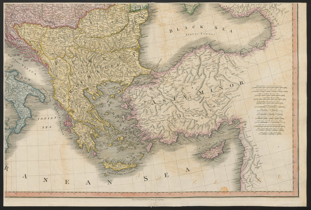 Det Osmanniske Rige, fra Europa, der beskriver alle ændringerne i territoriet, sammen med deres afvigelser i grænselinjerne for dets adskillige imperier og stater, som er blevet enige om og bekræftet af den definitive traktat i Paris, 20. nov. 1815, udgive af English School