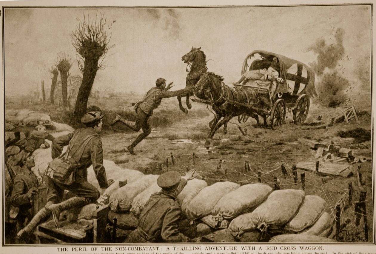 The Peril of the Non-Combatant, Et spændende eventyr med en Røde Kors-vogn, 1914-19 af English School