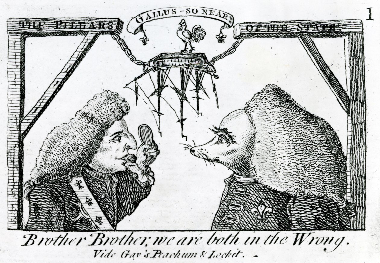 Statens søjler, omkring 1756 af English School