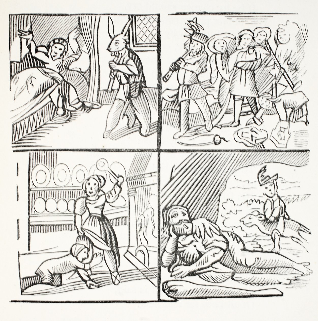 The Pleasant History of Jack Horner, illustration fra Chap-books of the Eighteenth Century af John Ashton, pub. 1882 af English School
