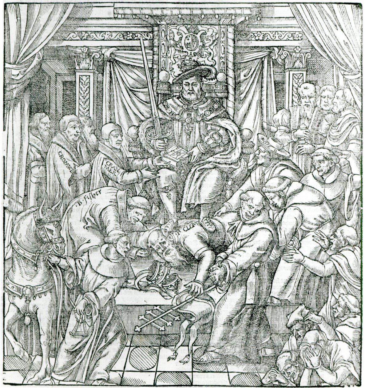 Paven undertrykt af kong Henrik VIII, 1534 af English School