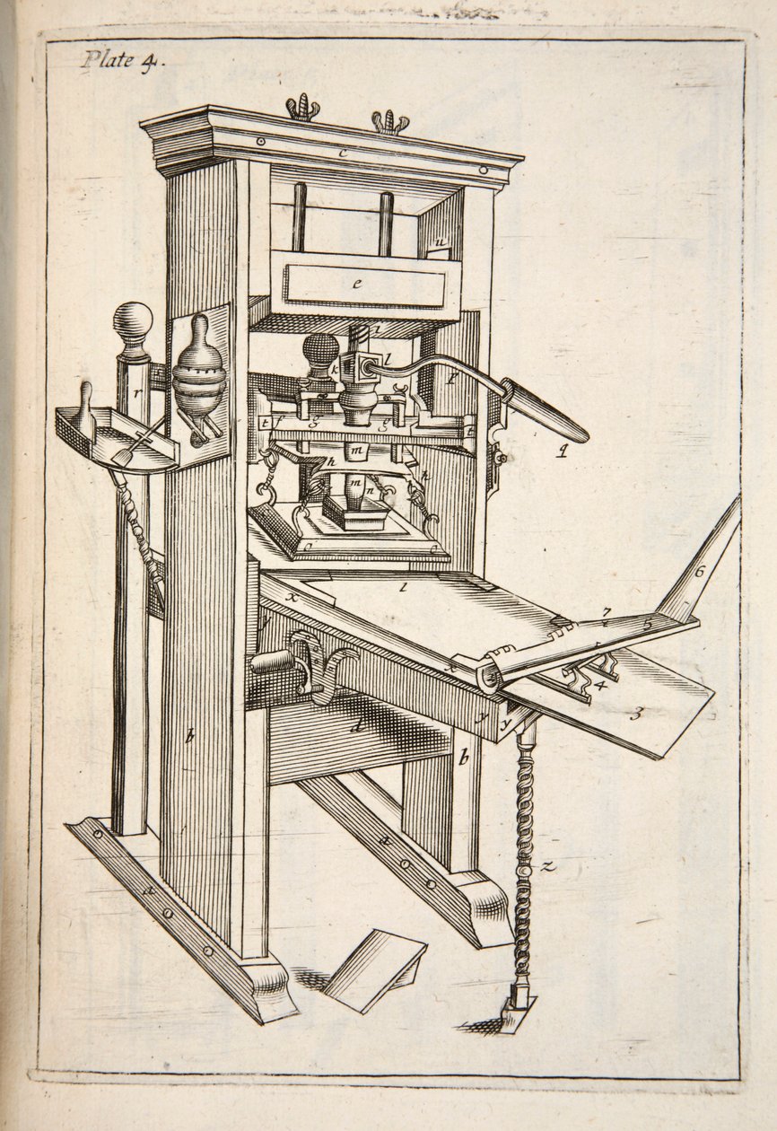 Trykkeriet, udg. 1683 stik. af English School