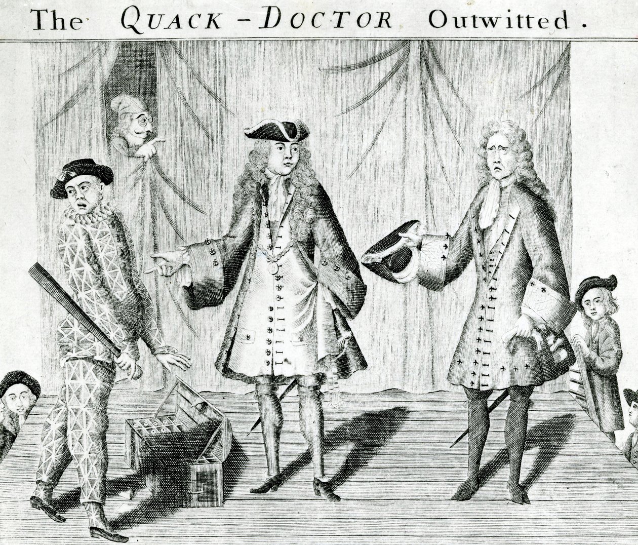 The Quack Doctor Outwitted, udgivet af Sutton Nichols, 1558 af English School