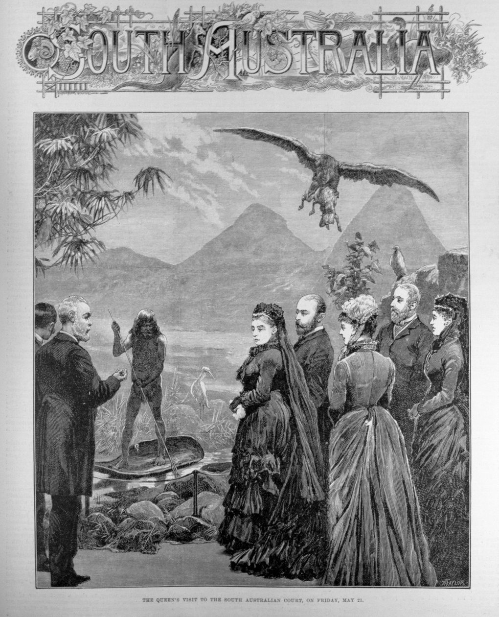 Dronningens besøg ved South Australian Court fredag den 21. maj 1886 fra 