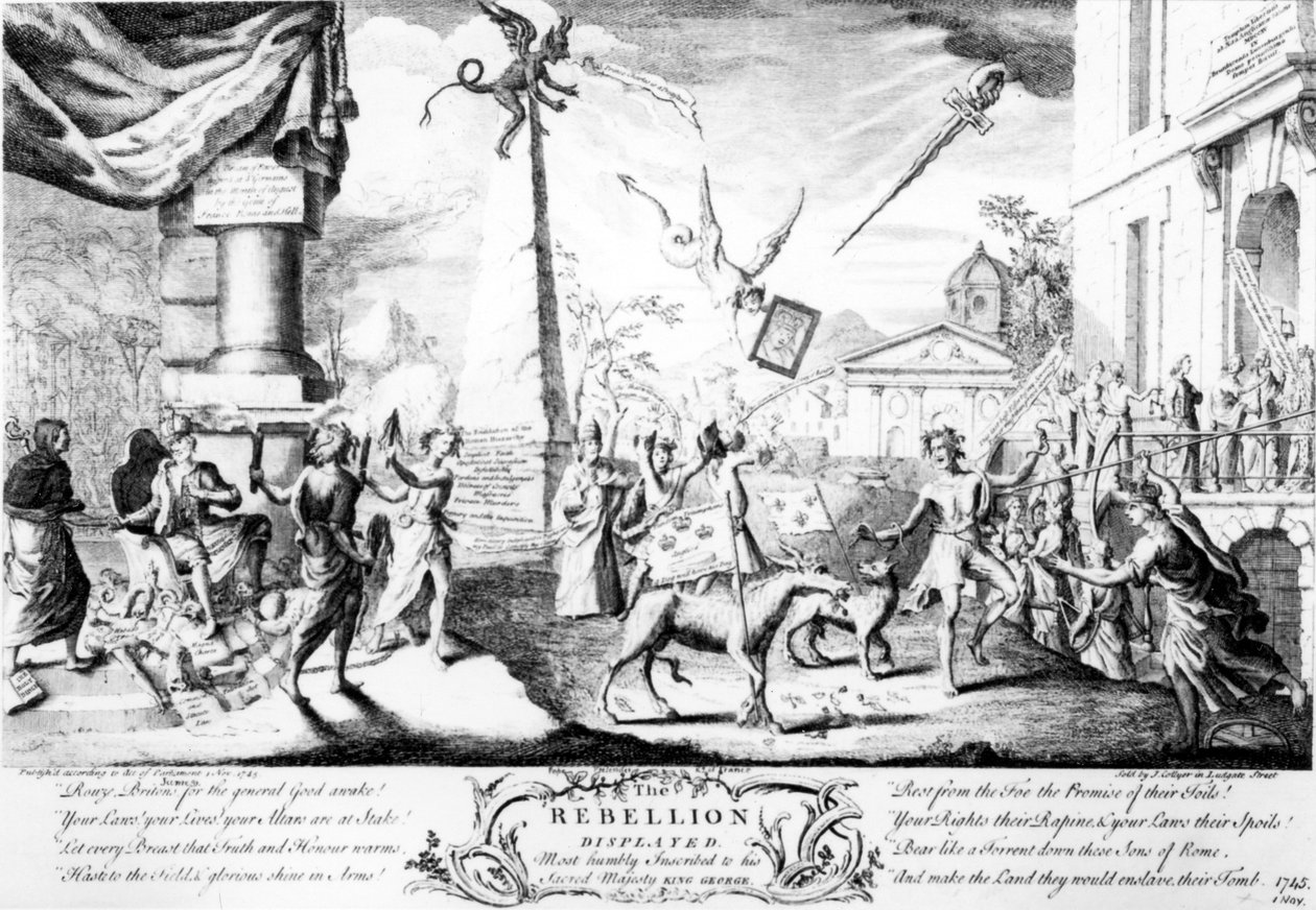 The Rebellion displayed, 1745 af English School