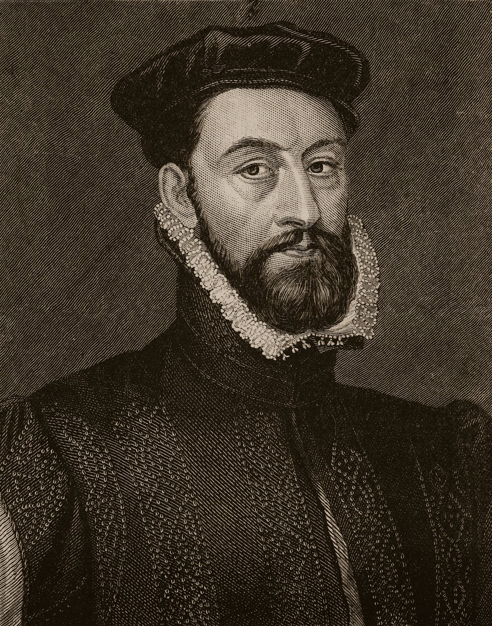 The Regent Murray, illustration fra Cassells Illustrated History of England (sepia foto) af English School