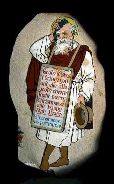 The Return of Sir Christmas, ca. 1850 (farve litho) af English School