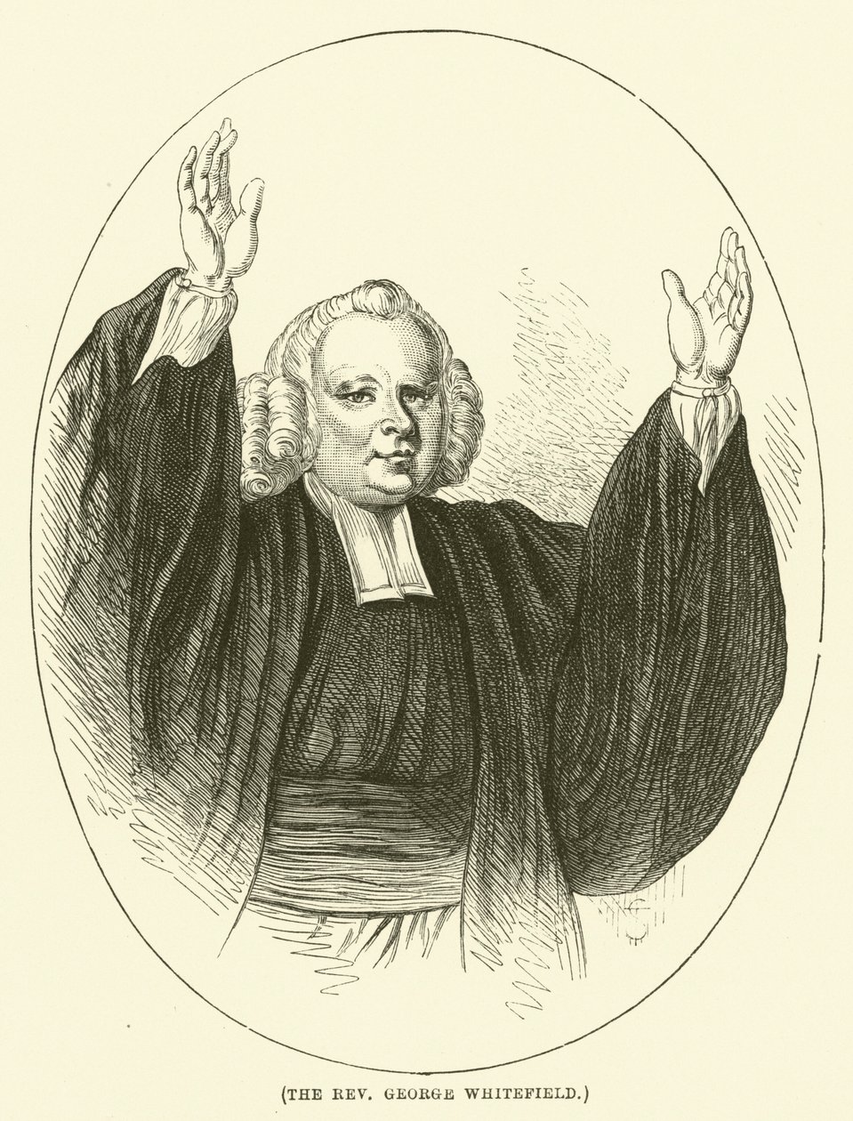 Pastor George Whitefield (kobberstik) af English School