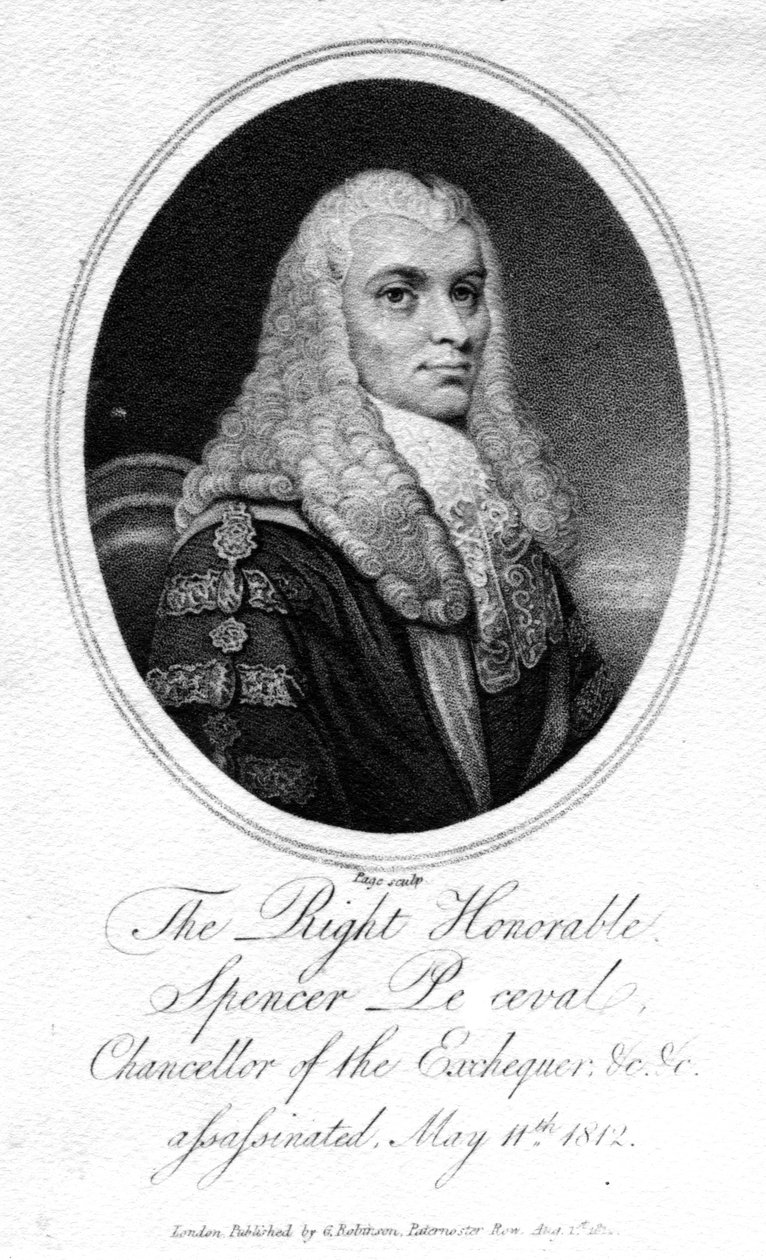 The Right Honorable Spencer Perceval, 1812 af English School