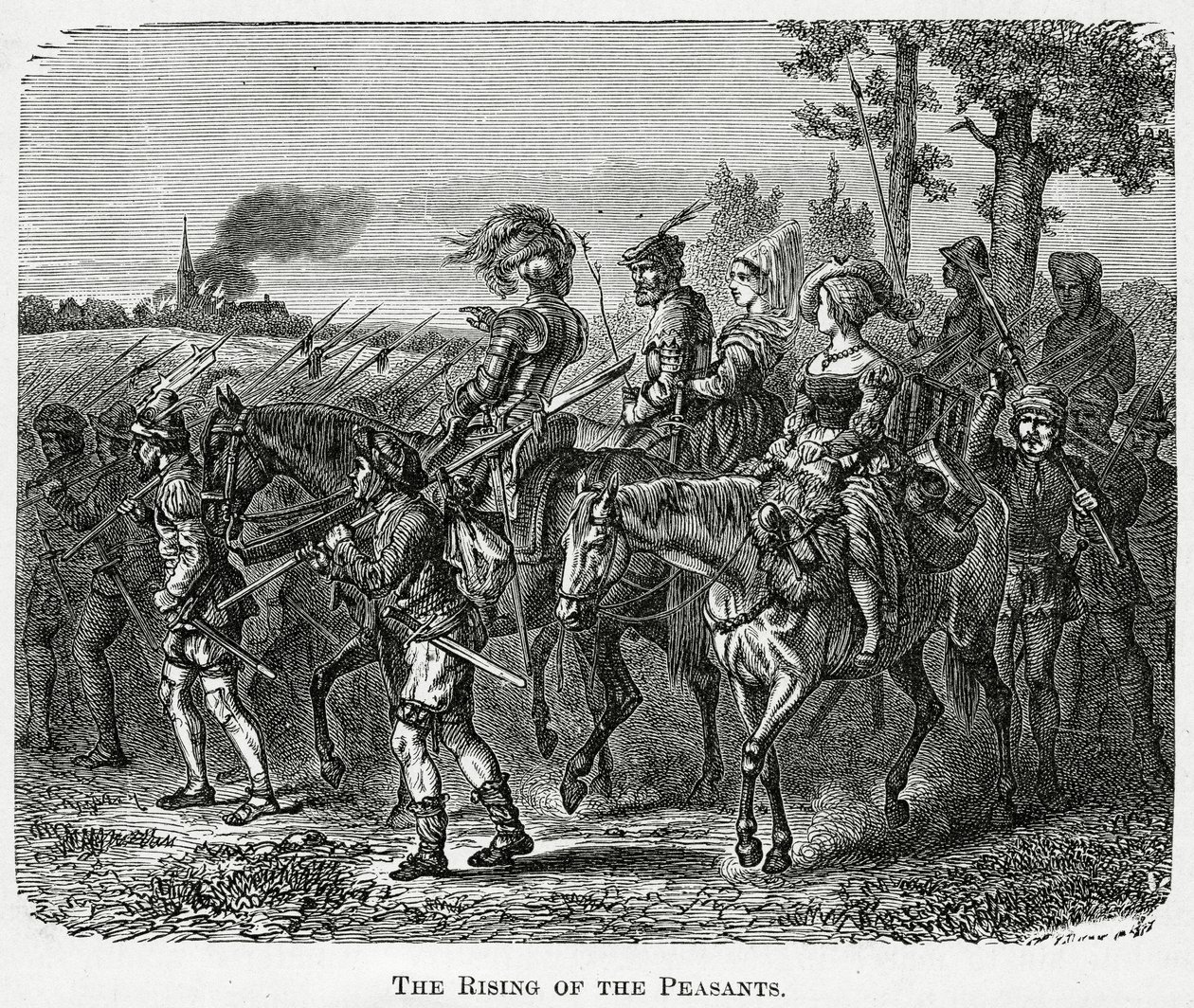Bøndernes opstand i England i 1381, 1882 af English School