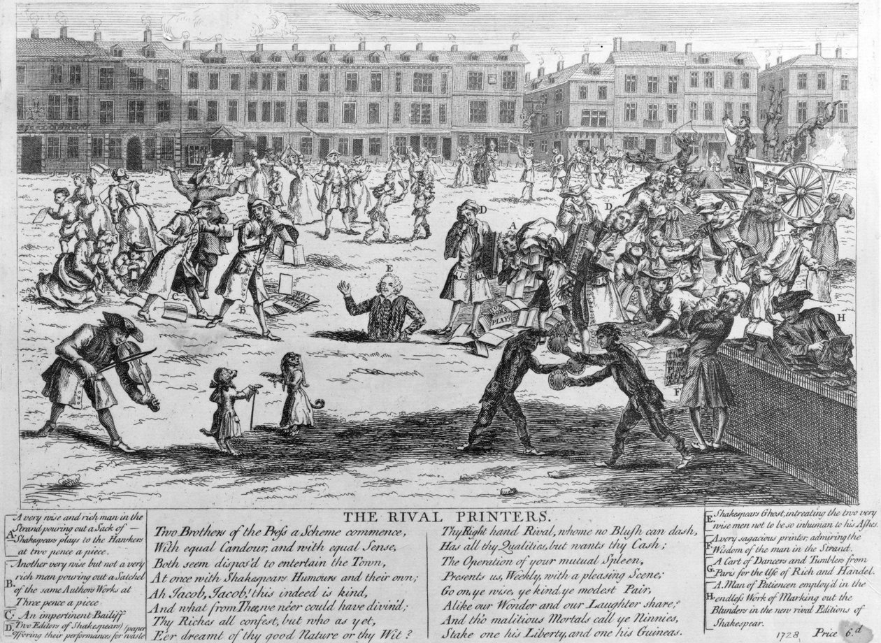 De rivaliserende printere, 1734 af English School
