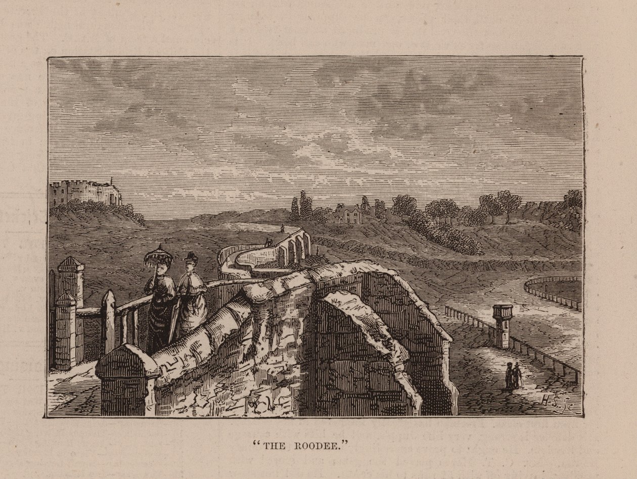 "The Roodee" (gravering) af English School