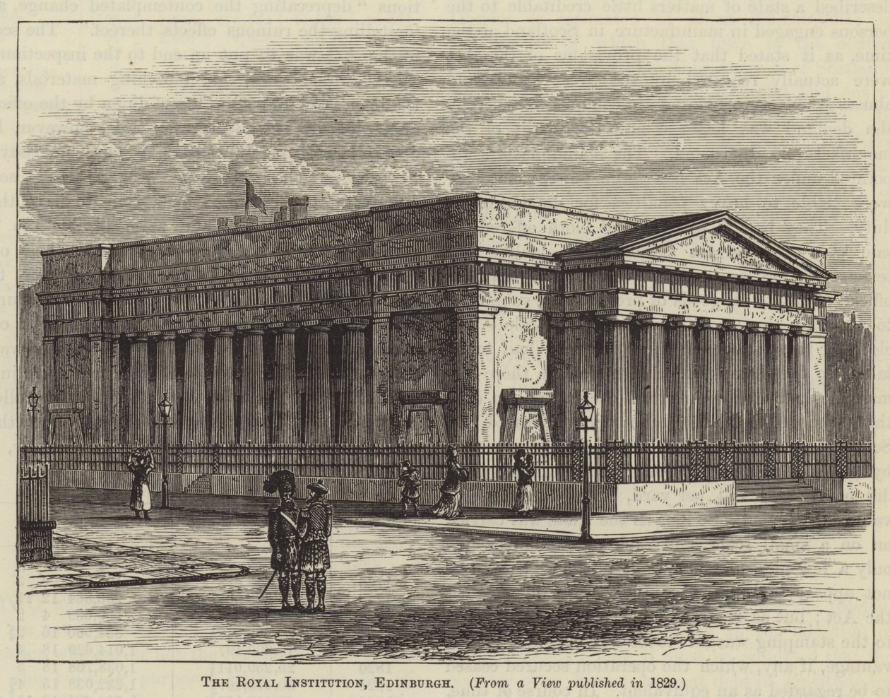The Royal Institution, Edinburgh (kobberstik) af English School