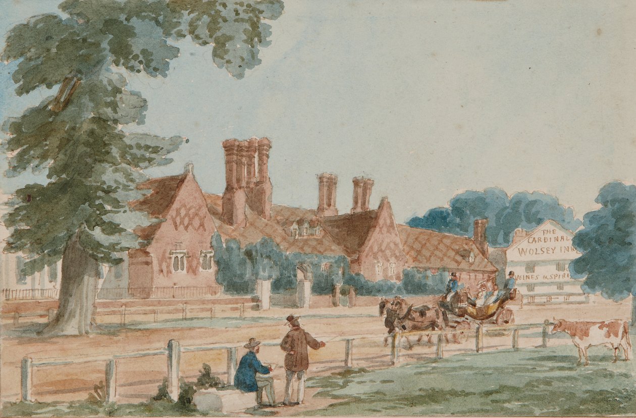 The Royal Mews, ca. 1865 (akvarel på papir) af English School