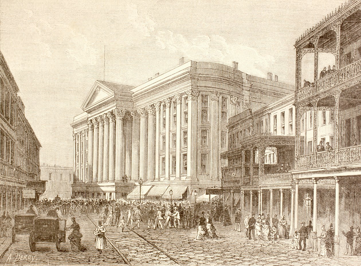 Saint Charles Hotel på St. Charles Street, New Orleans i 1880