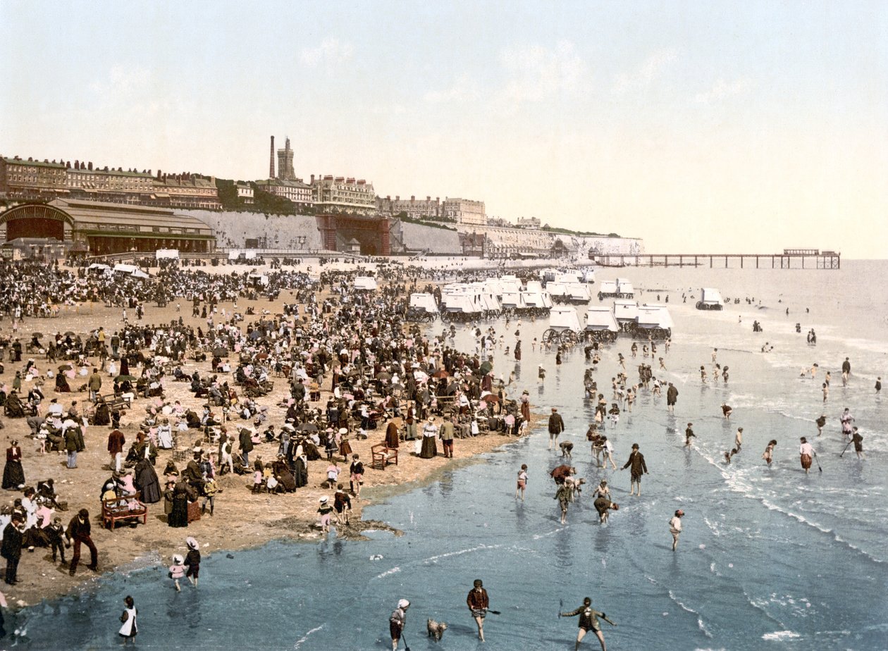 The Sands, Ramsgate (håndfarvet foto) af English School