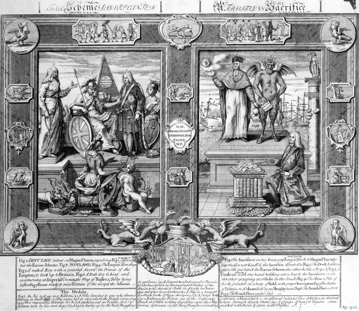 Ordningen skuffet, et frugtesløst offer, c.1733 af English School