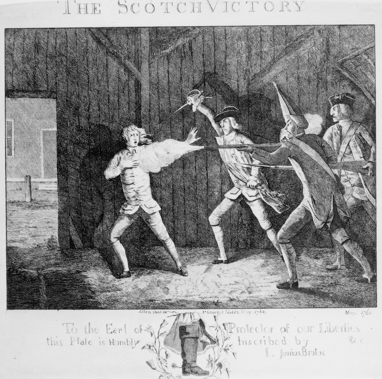 Den skotske sejr, 1768 af English School