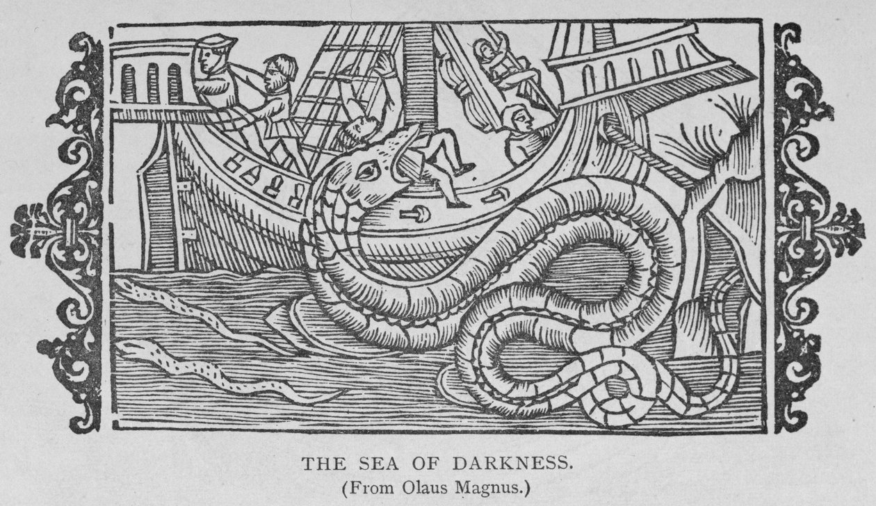 The Sea of Darkness, fra en bog af Olaus Magnus (1490-1557), fra 