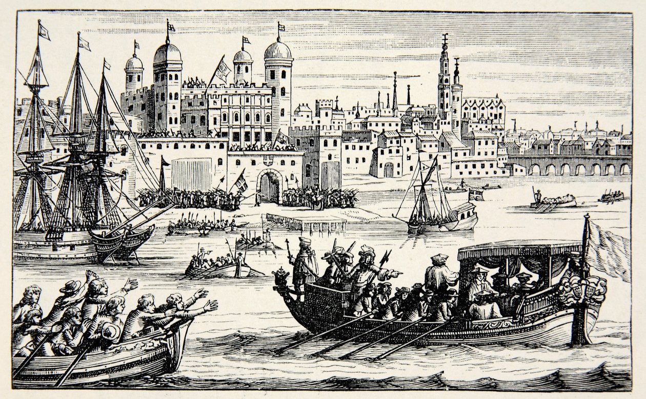 De syv biskopper går til tårnet, april 1688 af English School