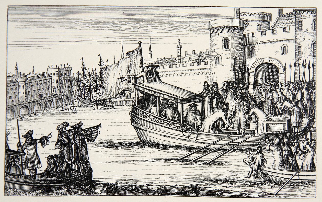 De syv biskopper vender tilbage fra tårnet, 1688 af English School