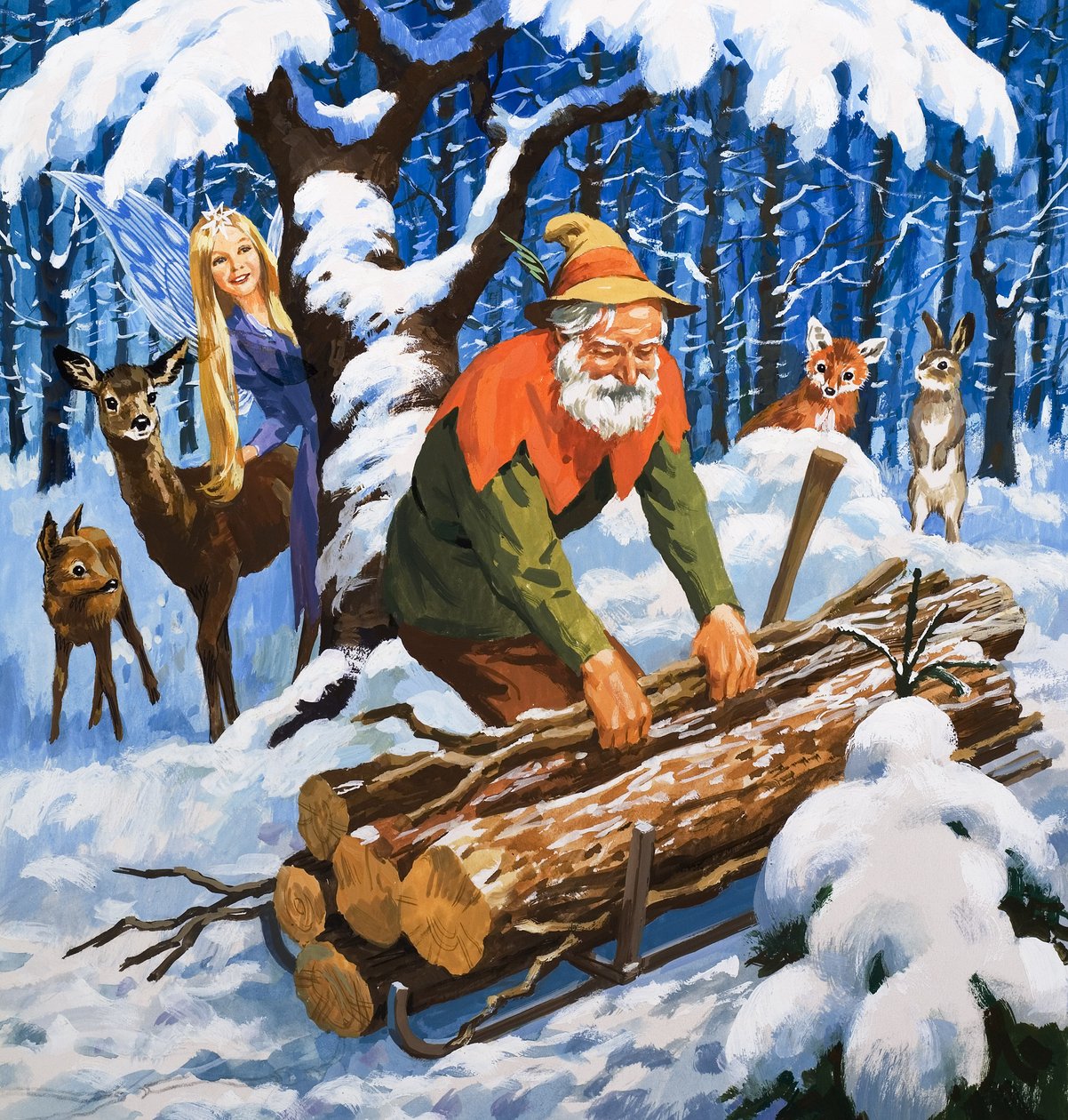 The Snow Fairy, illustration fra 