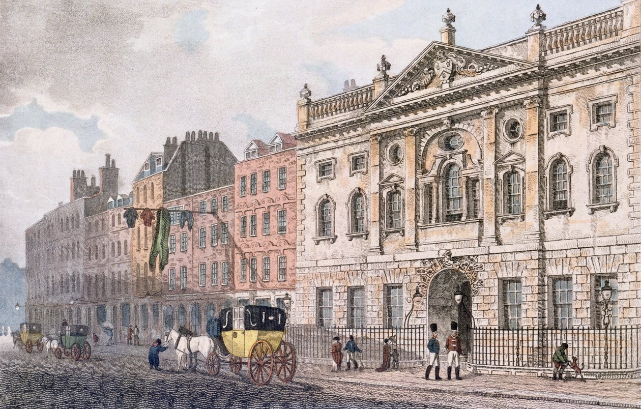 Sydfronten af Ironmongers Hall, fra 