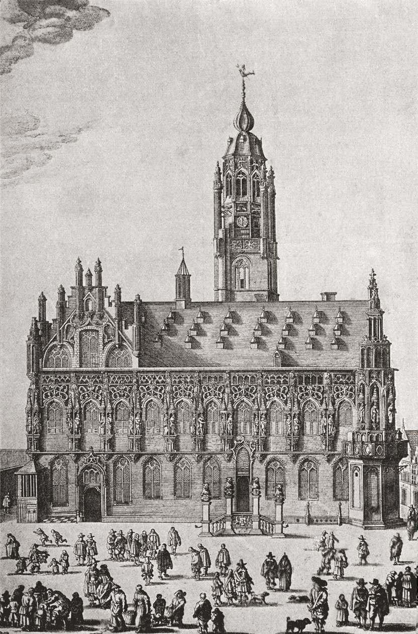 Stadhuis, Middelburg, som det var i det 16. århundrede, fra 