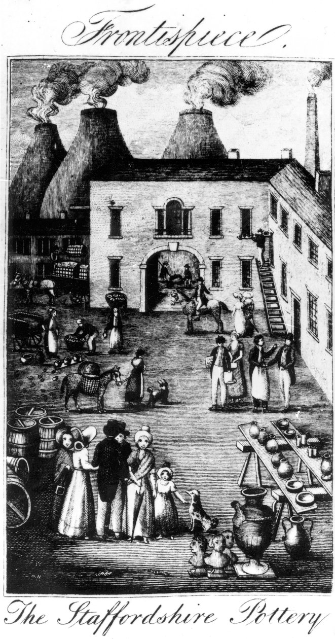 The Staffordshire Pottery, taget fra, 1827 af English School