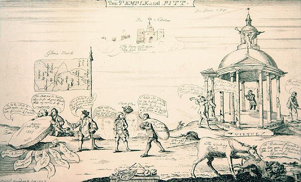 Templet og Pitt (gravering) af English School