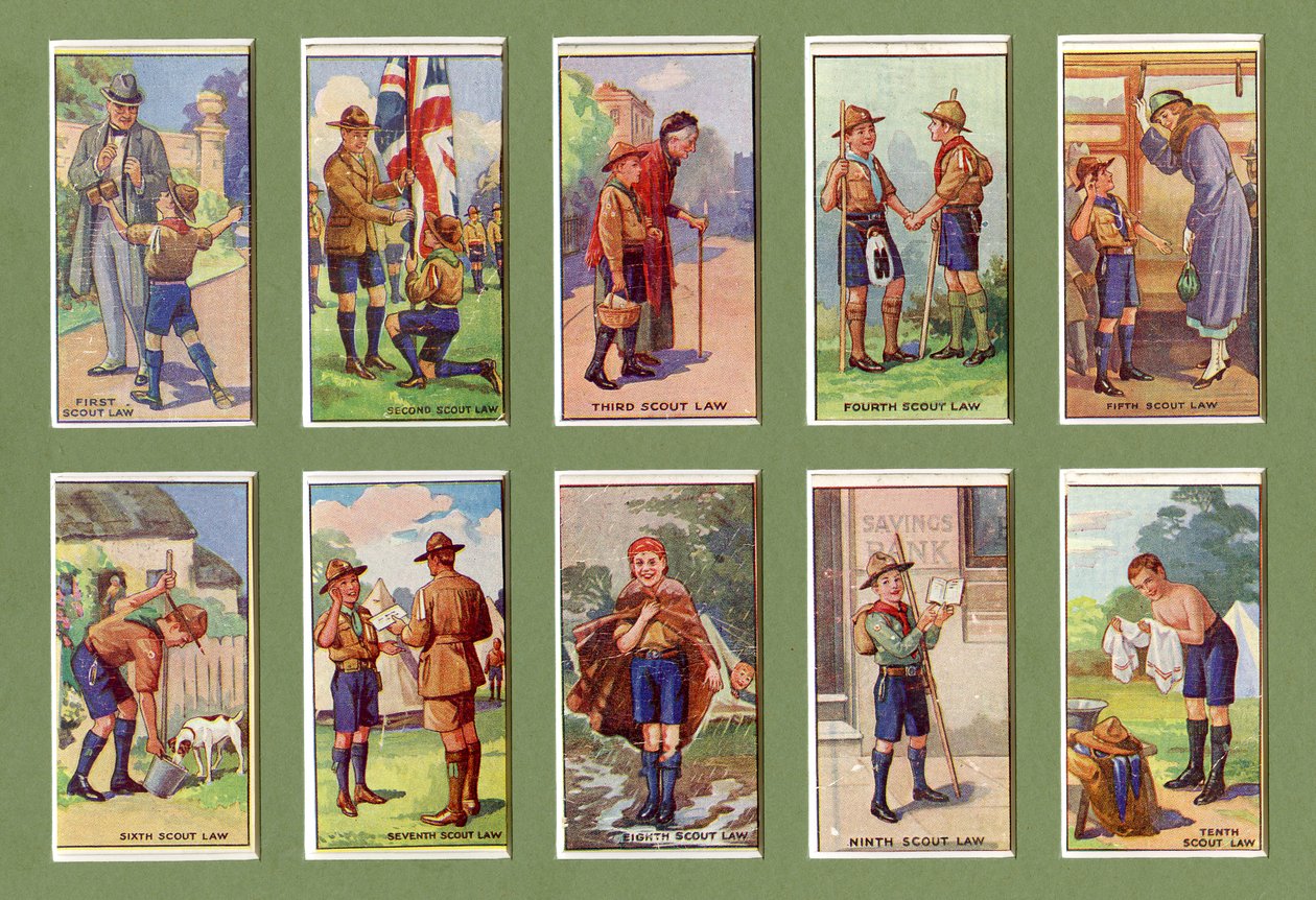 De ti spejderlove, 1923 af English School