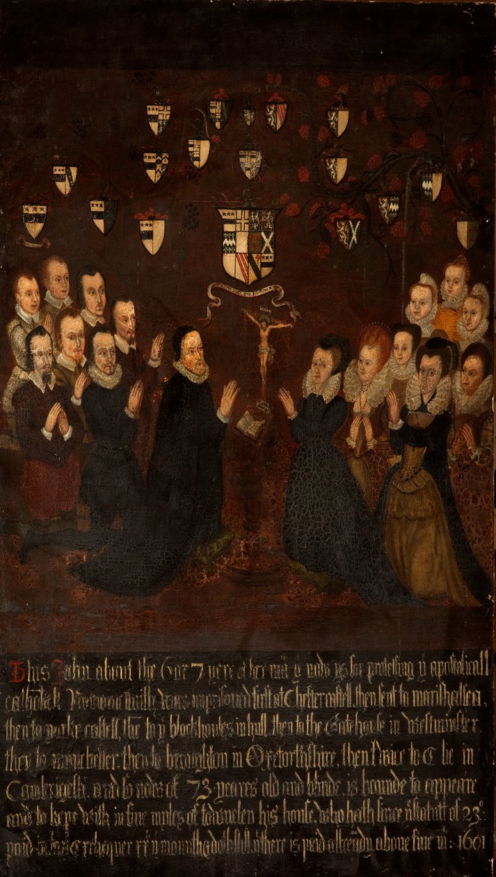 Towneley Family at Prayer, ca. 1800 af English School