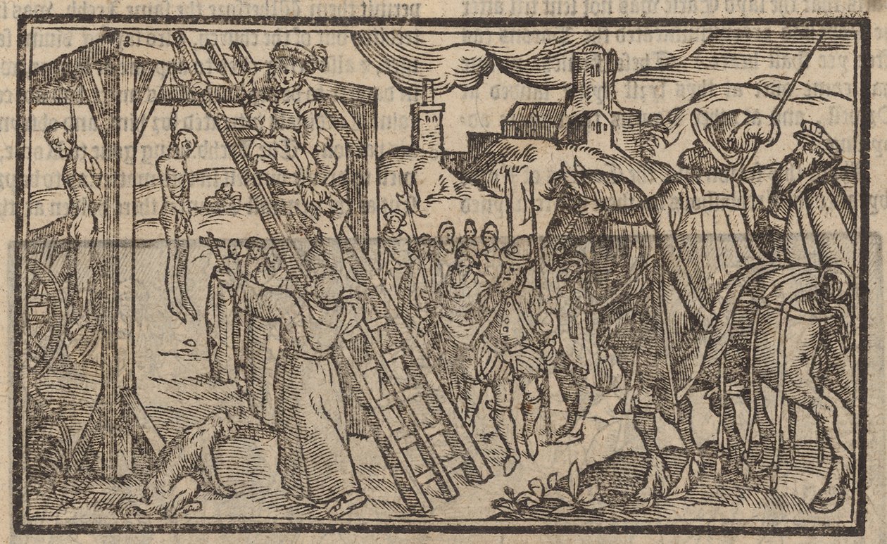 Det tredobbelte træ ved Tyburn (gravering) af English School