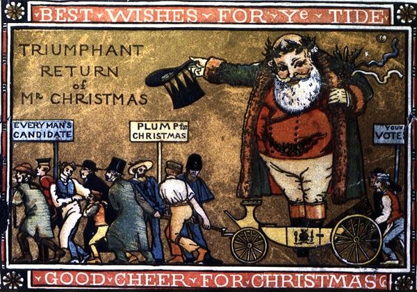 The Triumphant Return of Mr. Christmas (litho) af English School