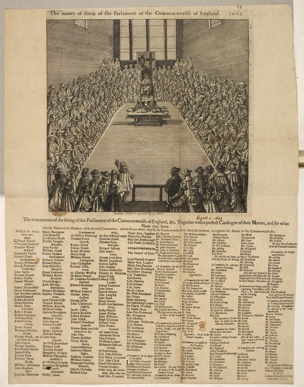 Den sande måde at sidde i parlamentet for Commonwealth of England, c. Sammen med et perfekt katalog over deres navne og for hvilke steder de tjener af English School