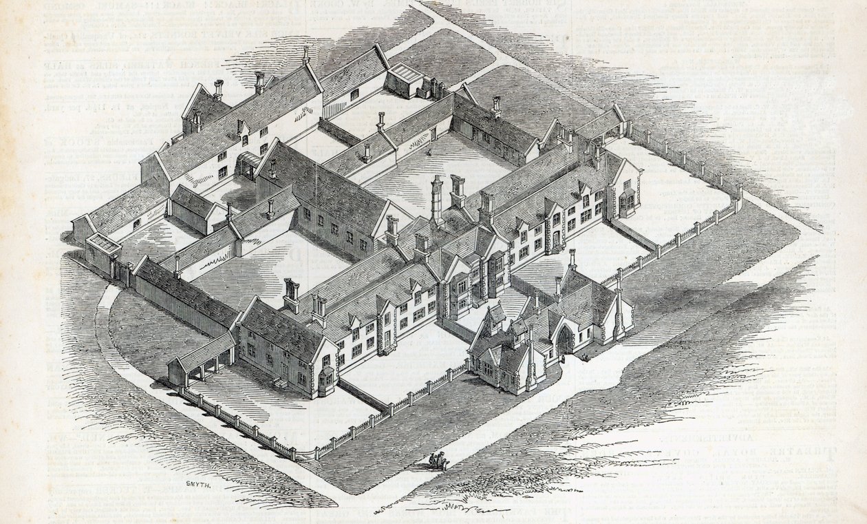 Union Workhouse skal opføres i Canterbury, fra The Illustrated London News, 7. november 1846 af English School