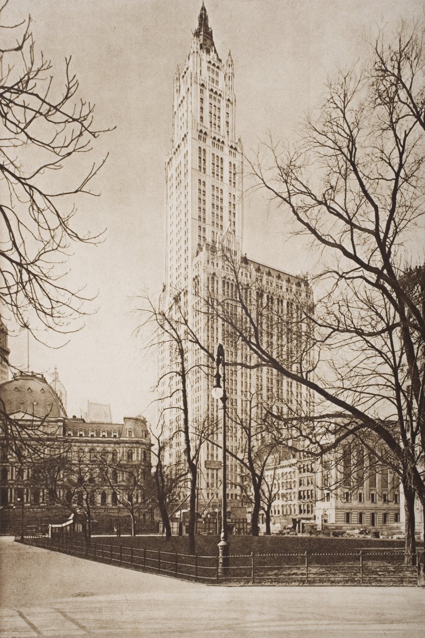 The Woolworth Building, New York, illustration fra 