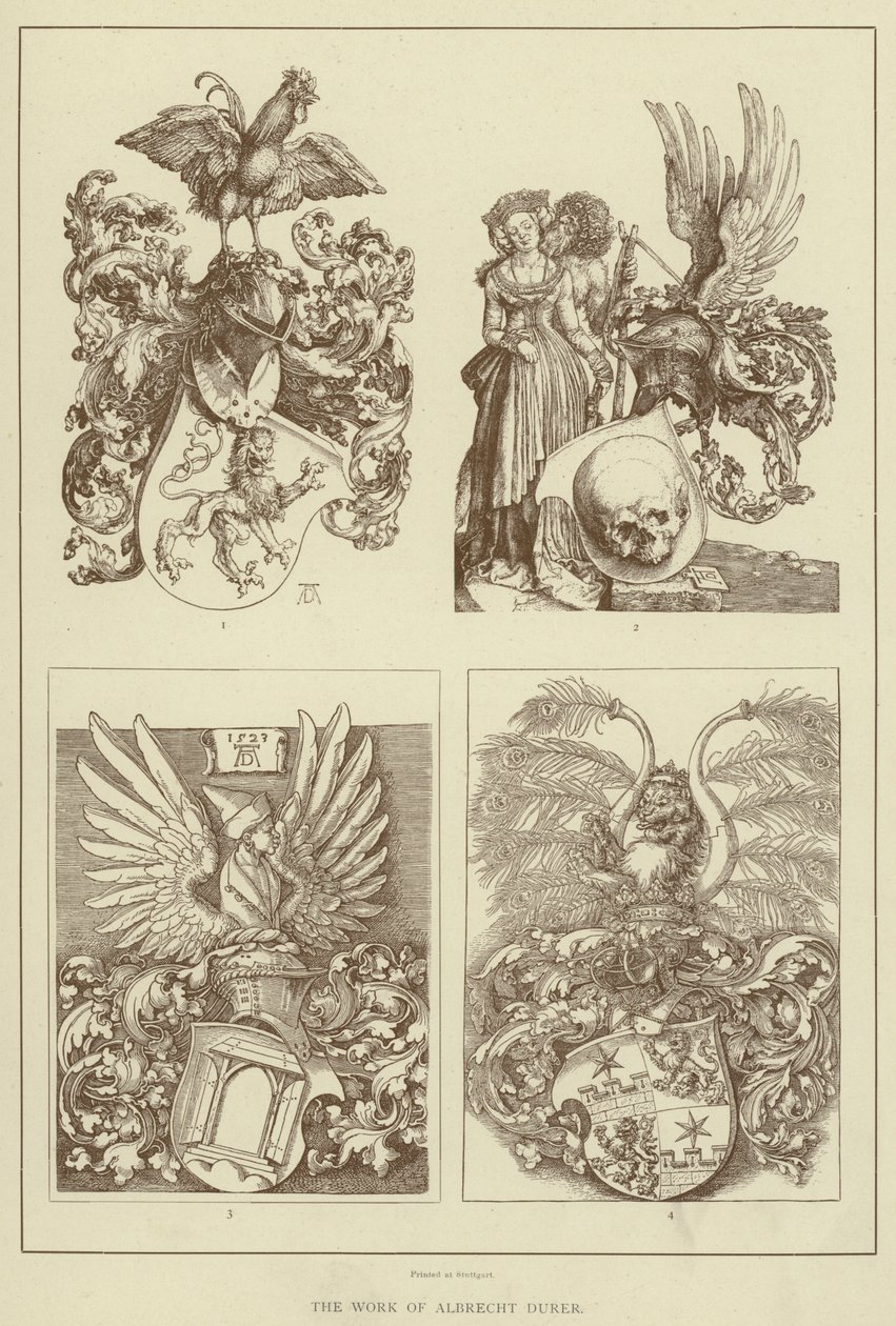 Albrecht Dürers værk (litografi) af English School