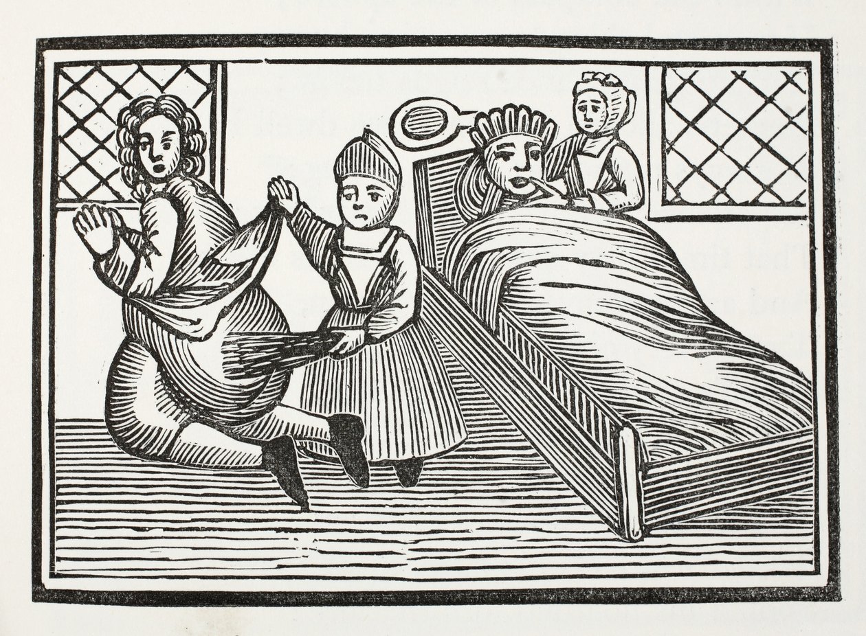The World Turned Upside Down, illustration fra Chap-books of the Eighteenth Century af John Ashton, pub. 1882 af English School