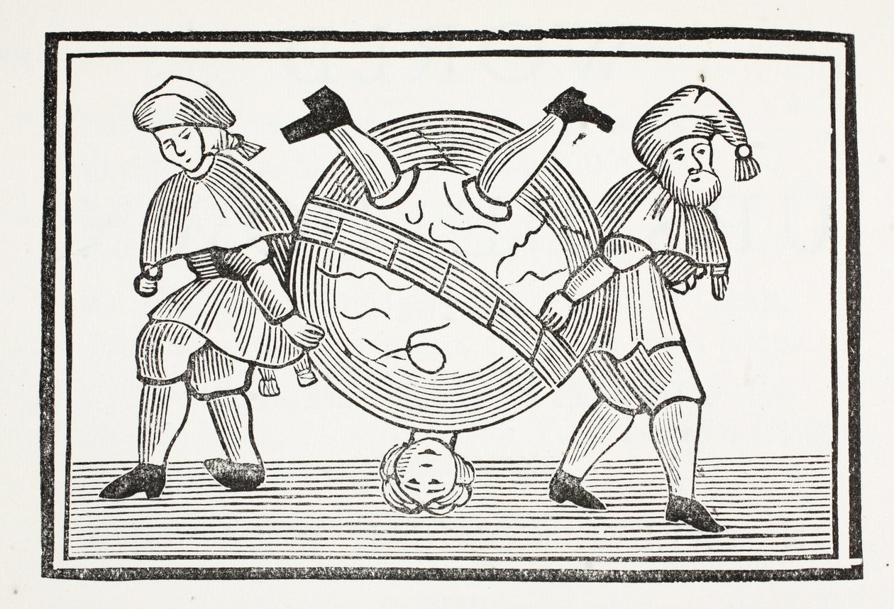 The World Turned Upside Down, illustration fra Chap-books of the Eighteenth Century af John Ashton, pub. 1882 af English School
