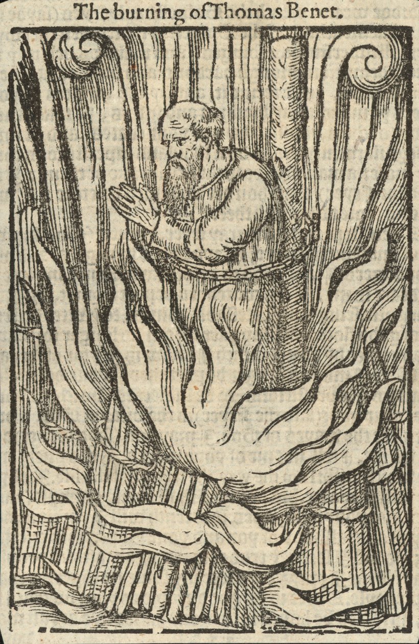 Afbrændingen af Thomas Benet (kobberstik) af English School