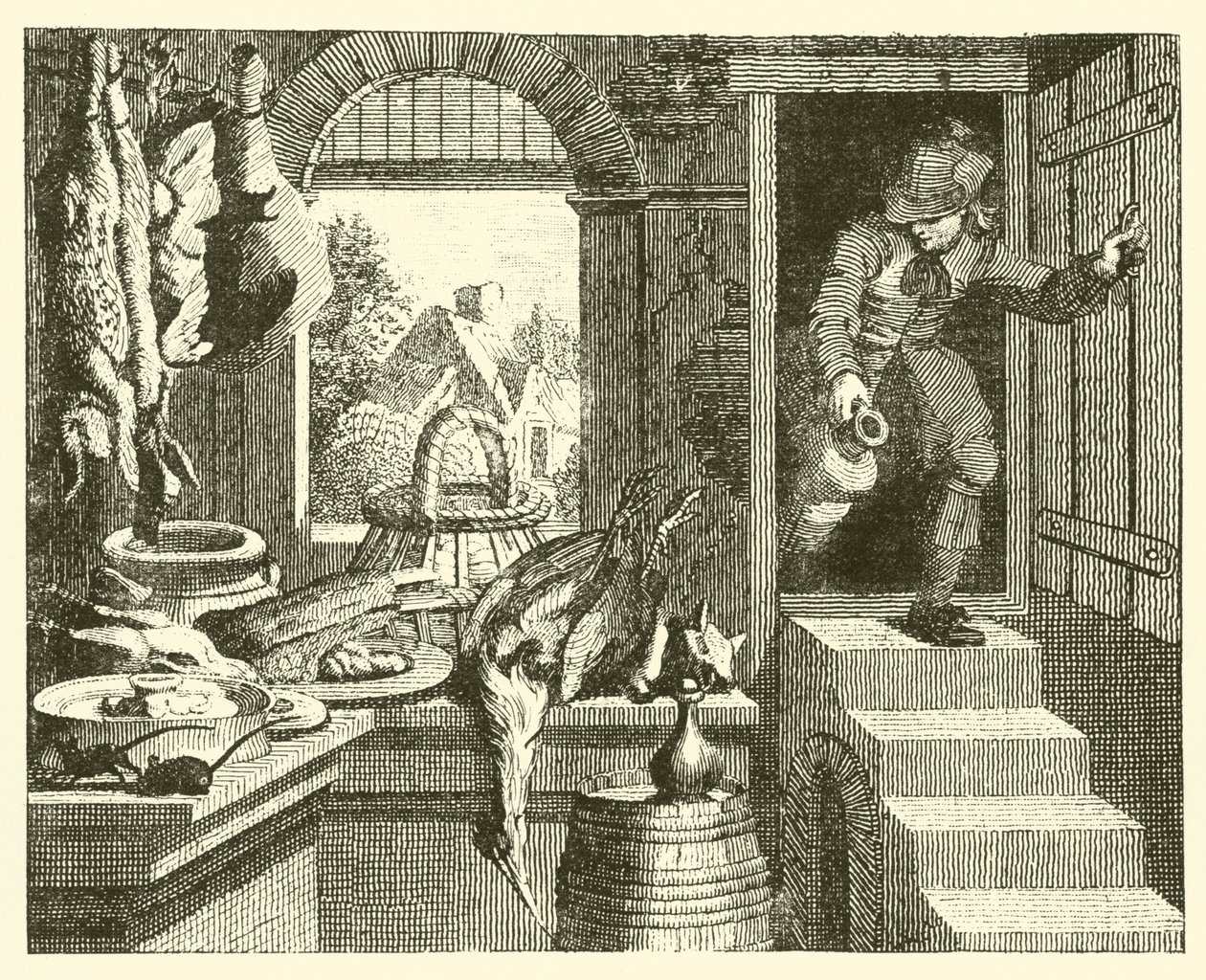 Landmusen og bymusen (kobberstik) af English School