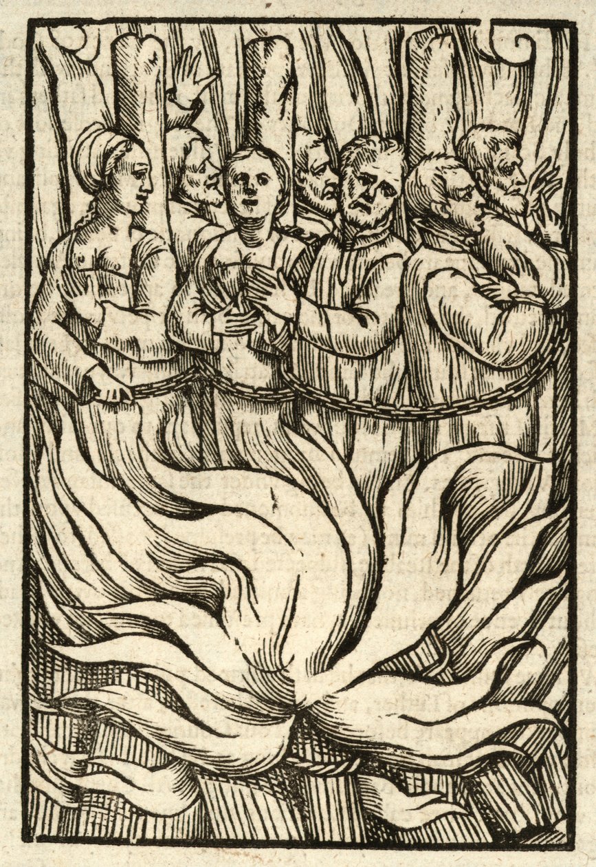 Mange ofres martyrium (gravering) af English School