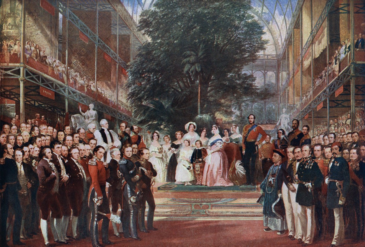 Åbningen af Dronning Victoria af The Great Exhibition i Hyde Park, London, England af English School