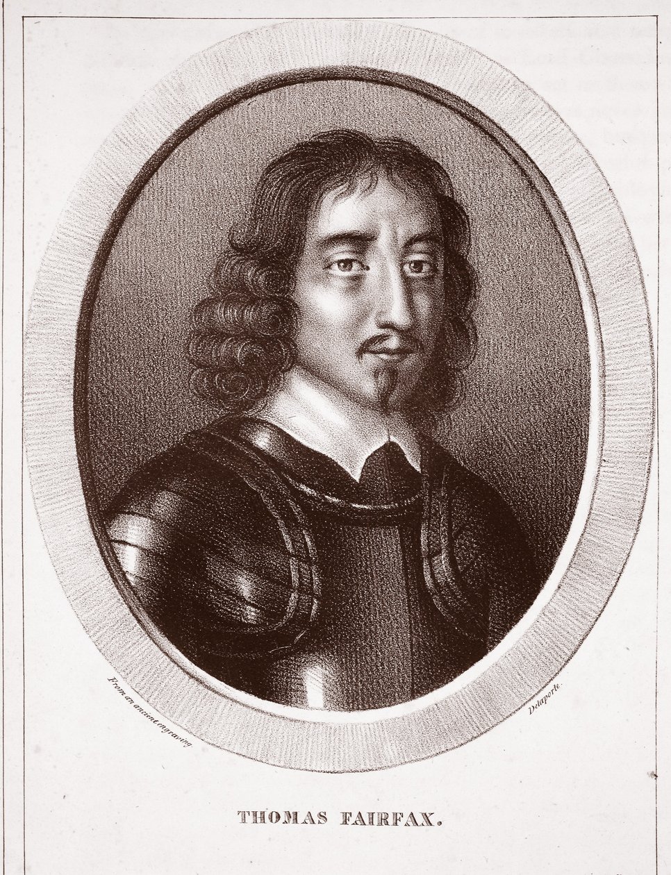 Thomas Fairfax, tilskrevet Delaporte, indgraveret af de Ducarme af English School