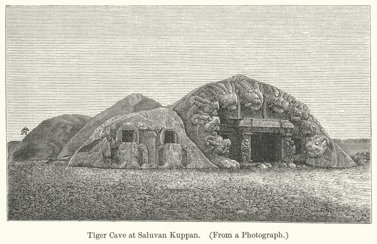 Tigerhulen ved Saluvan Kuppan (gravering) af English School